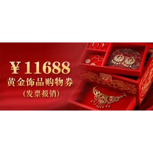 价值11688元黄金饰品购物券（发票报销）